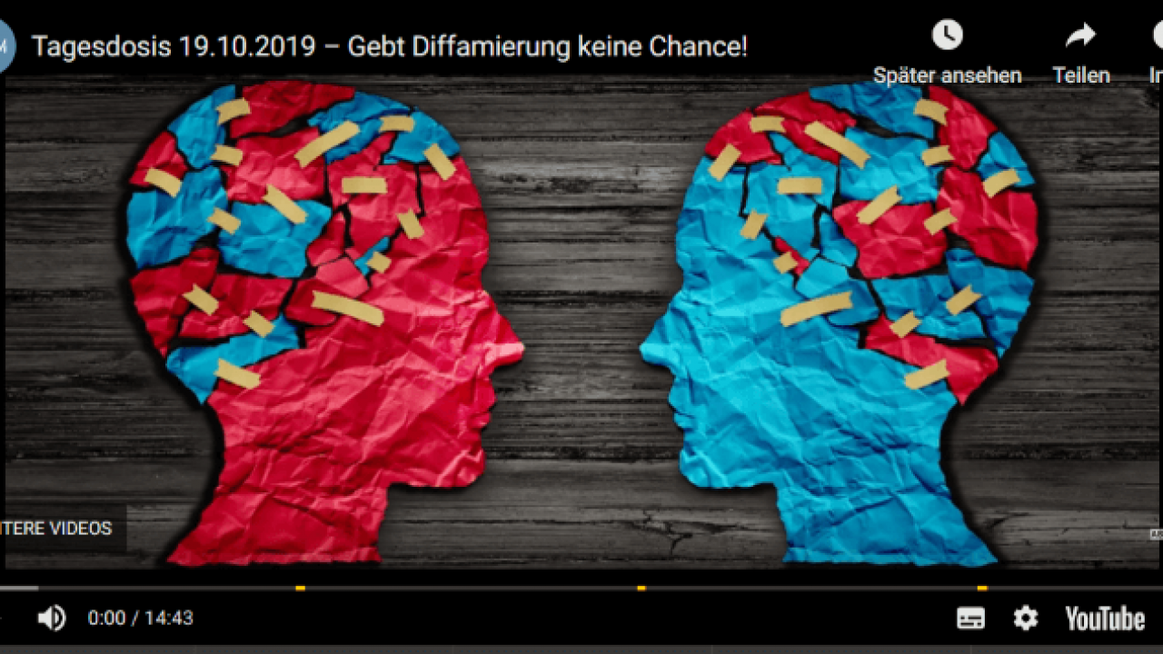 Gebt Diffamierung keine Chance